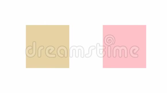 两个正方形在白色的背景上互相旋转和熔化视频的预览图
