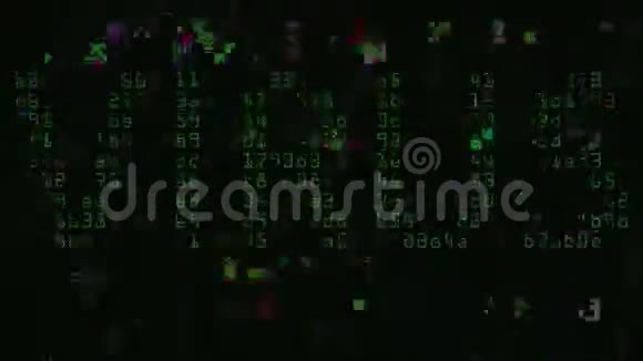 屏幕上VIRUS文本的闪烁噪声动画计算机安全问题相关的环形运动背景视频的预览图