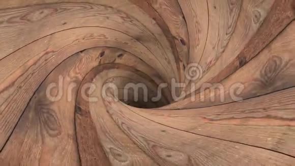 木制虫洞漏斗隧道飞行无缝环动画背景新品质复古风格酷漂亮4视频的预览图