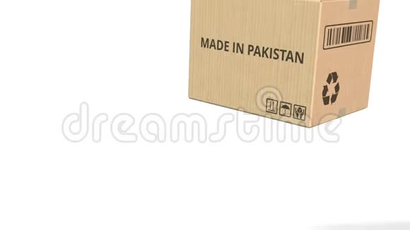 带有标记的方框在巴基斯坦标题中3D动动画视频的预览图
