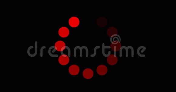 在黑色背景上加载红色圆圈加载圆圈图标为您的网站设计标志应用程序UI装载标志下载标志视频的预览图