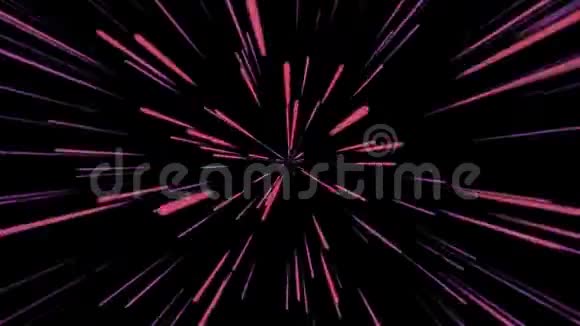 抽象宇宙背景4k粉红色和紫色霓虹灯在运动中发光和线条循环动画视频的预览图