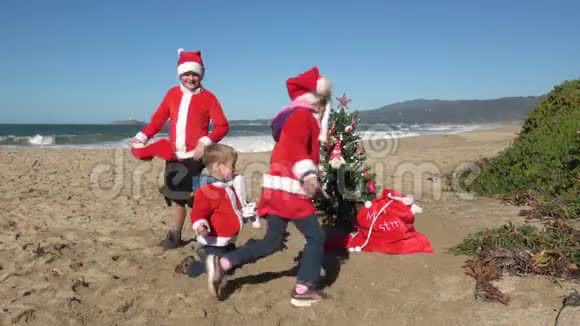 在海滩过圣诞节视频的预览图