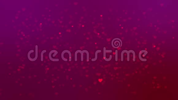 情人节一片明亮的背景粉红色的心视频的预览图