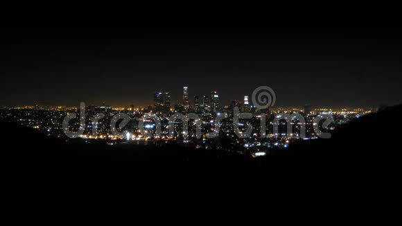 洛杉矶城市天际之夜视频的预览图