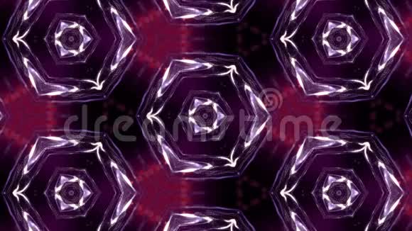 粒子的复杂红色成分形成周期性结构以粒子为科幻背景的三维循环动画视频的预览图