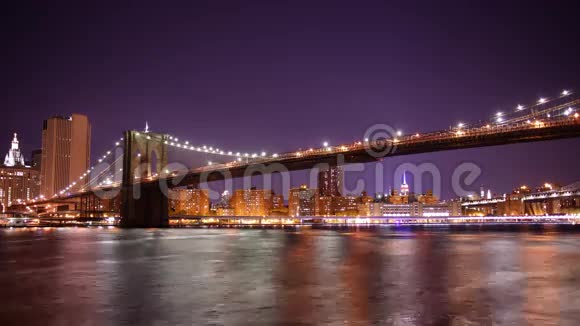 来自布鲁尔肯4k时光流逝纽约的彩色曼哈顿全景视频的预览图