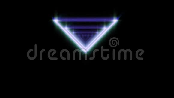 80年代的霓虹灯三角形复古风格未来主义的设计元素微波炉它模拟储能装置视频的预览图
