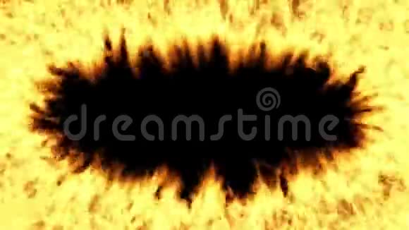 黑洞周围着火迅速燃烧的火吸在黑洞里视频的预览图