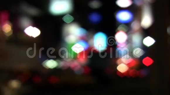 纽约时代广场城市灯光模糊视频的预览图