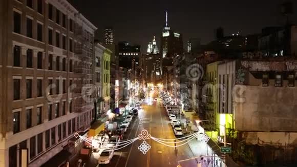 中国小镇夜光街4k距纽约时间视频的预览图