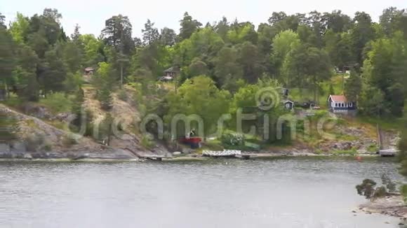 斯堪的纳维亚峡湾海岸瑞典斯德哥尔摩视频的预览图