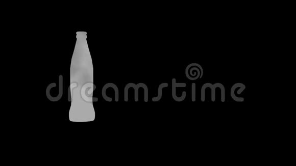 卡通软饮料瓶回收成新瓶彩色动画上的黑色视频的预览图