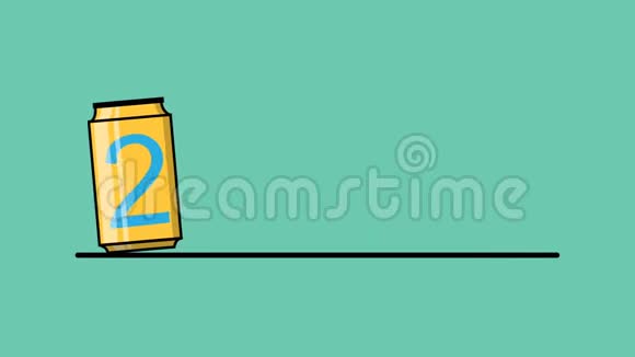 五颜六色的易拉罐数字2019幻灯片显示与文字快乐新年视频的预览图
