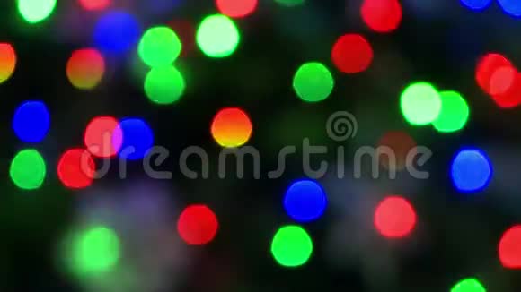 圣诞树上的圣诞灯视频的预览图