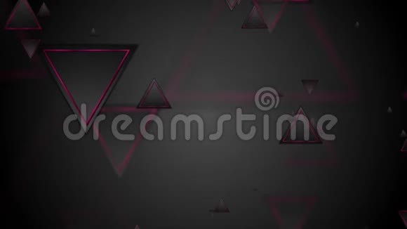 黑色和紫色三角形抽象几何运动背景视频的预览图