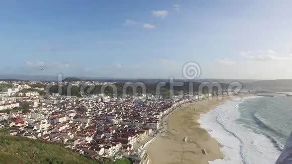 葡萄牙纳撒勒镇的最高景观视频的预览图
