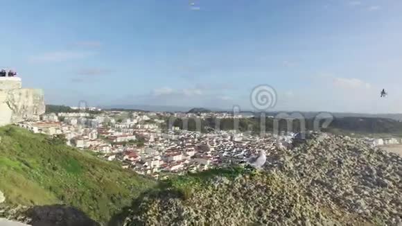 葡萄牙纳撒勒镇的最高景观视频的预览图