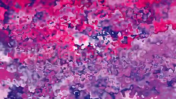 动画闪烁彩色背景无缝环视频水彩画效果全息热粉红色和紫色视频视频的预览图