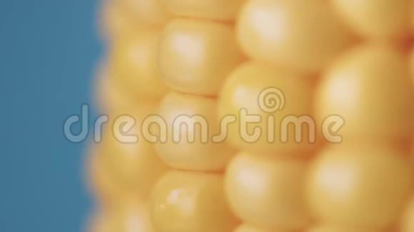 蓝色背景上的玉米芯视频的预览图