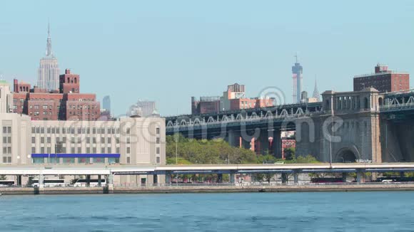 纽约布鲁克林大桥曼哈顿部分4k时差视频的预览图