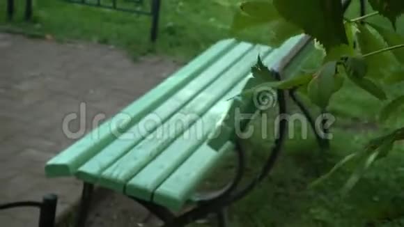 公园里的长凳夏季白天视频的预览图
