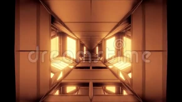 未来科技空间飞机库隧道走廊三维插图现场壁纸运动背景设计俱乐部视频的预览图
