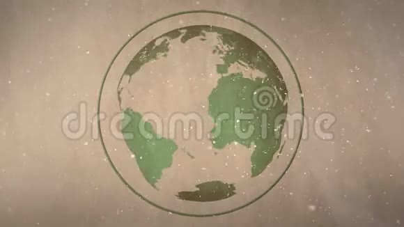 棕色背景地球仪数字动画视频的预览图