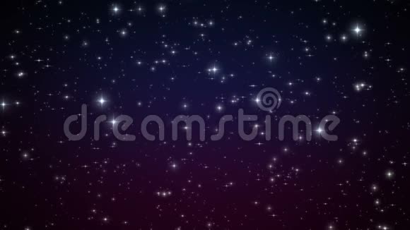 深空明亮的星星循环动画美丽的夜晚闪烁着光芒4k超高清3840x2160视频的预览图