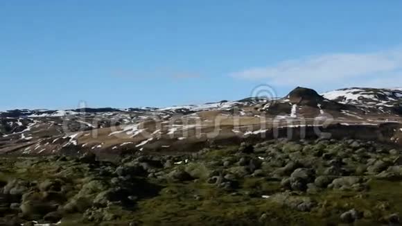 冰岛苔藓环境延时滑动视频视频的预览图