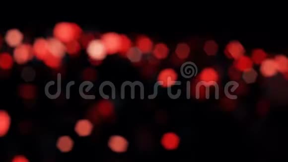 红色高质量动画模糊抽象圣诞节背景与波克离焦灯无缝环路视频的预览图