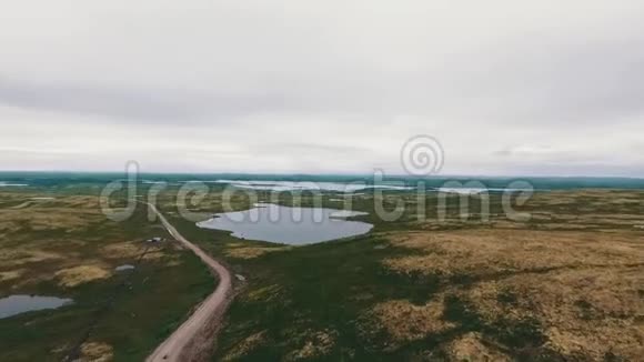 空中无人机顶景库尔斯基半岛视频的预览图