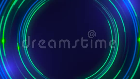 运动绿色圆圈抽象背景视频的预览图