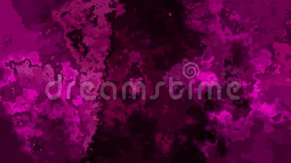 动画闪烁彩色背景无缝循环视频水彩花效果热粉红色紫红色紫紫彩视频的预览图