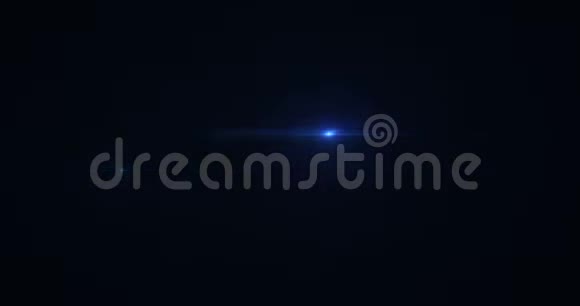 多点蓝彩亮镜头耀斑脉冲闪烁泄漏以过渡黑色背景电影视频的预览图