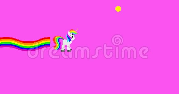 像素独角兽有彩虹镜头视频的预览图