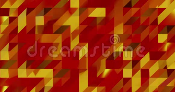 抽象的红色三维几何图案商业演示的马赛克金属背景视频的预览图