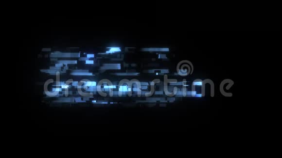 酷故障全球扩展文字动画背景标志无缝循环新质量通用技术运动视频的预览图