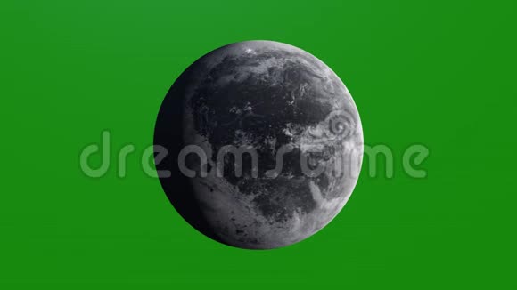 4K绿屏月旋转高细纹理视频的预览图