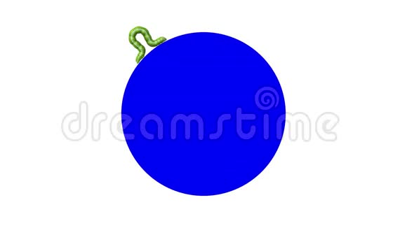 卡特彼勒在蓝色圆圈循环3D动画视频的预览图