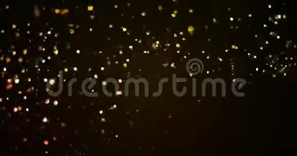 圣诞节金色渐变闪光爆炸尘埃团状的粒子背景波克在缓慢下降视频的预览图