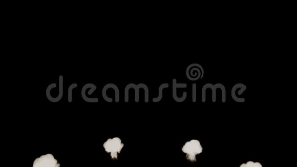 烟雾模拟的三维渲染在黑色背景上用于烟雾的视觉效果圆形结构9视频的预览图