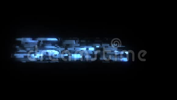 酷故障驱动文字动画背景标志无缝循环新质量通用技术动态视频的预览图