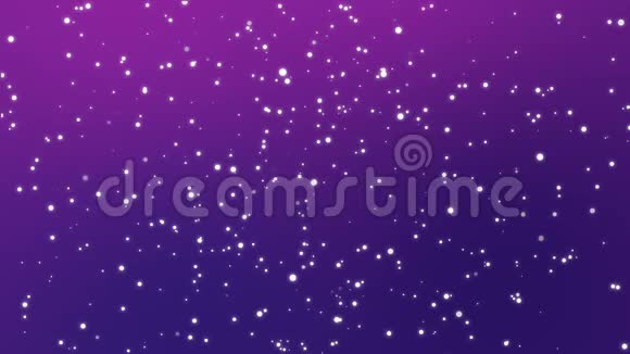 深紫粉色夜空背景与动画星星视频的预览图