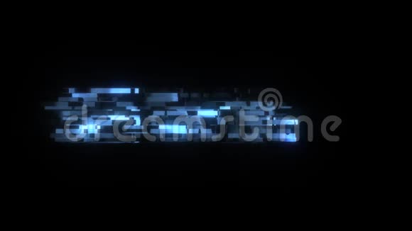 酷故障释放文字动画背景标志无缝循环新质量通用技术动态视频的预览图