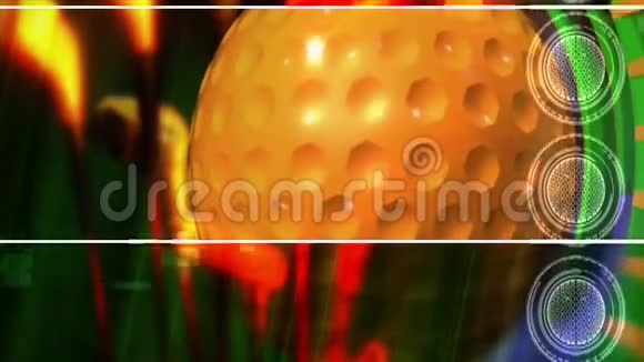 高尔夫球数字渲染多色背景视频的预览图