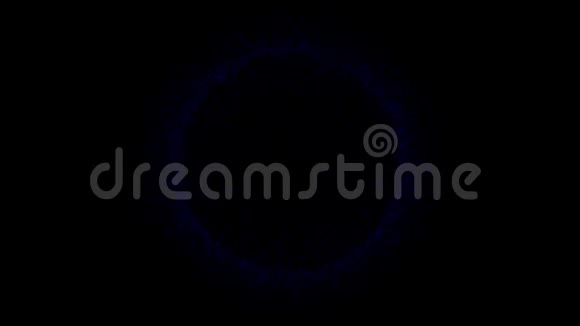 抽象蓝色技术背景发光的旋转粒子火花粒子空间隧道视频的预览图