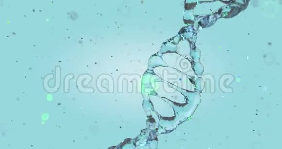 来自水滴的动画DNA模型3D视频的预览图