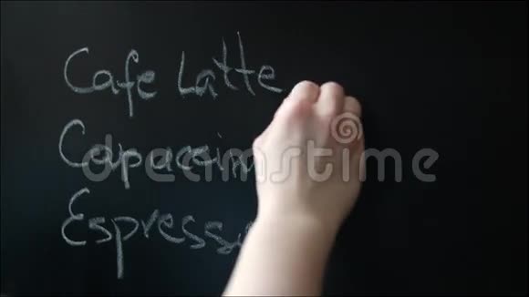 Chalkboard上的咖啡厅菜单模板视频的预览图