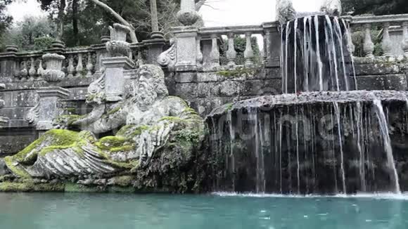 阿尔诺河在巨人别墅兰特喷泉中的人格化视频的预览图